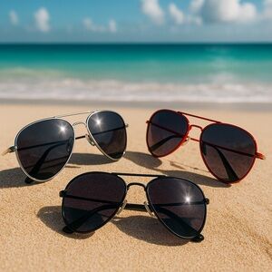 Stylish Aviator Sunglasses Set